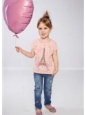 Pink t-shirt with a decorative back NDZ8471 - Online store - Boutique